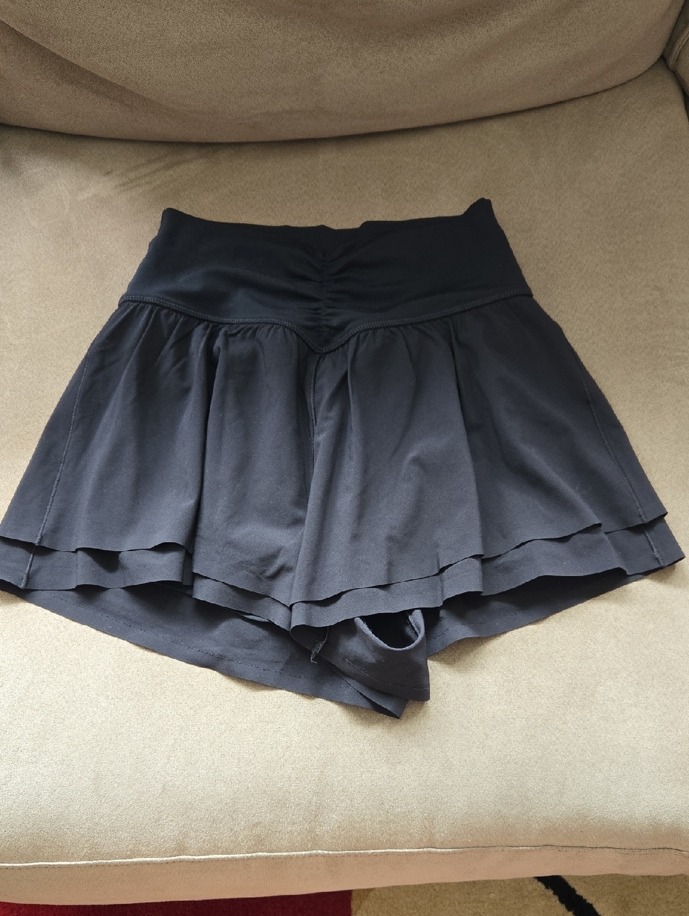 Offline By Aerie Black Women’s Layered Skort Shorts Size Small